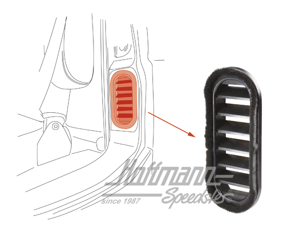 Grille (seal), air duct, door | 255 259 637 | 350-6220