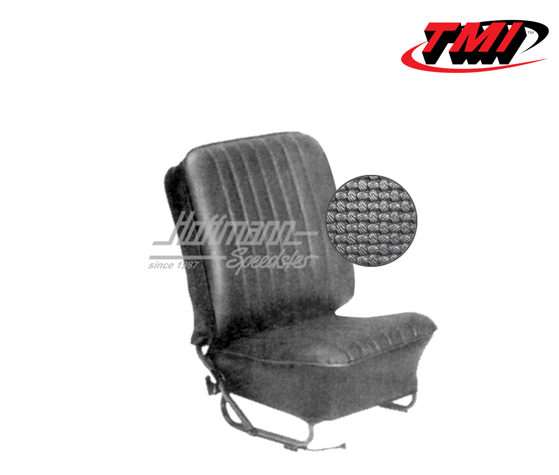 Seat upholstery, Sedan, 8.57-7.64, Basketweave, black | 43-1123-01 | 055-5640