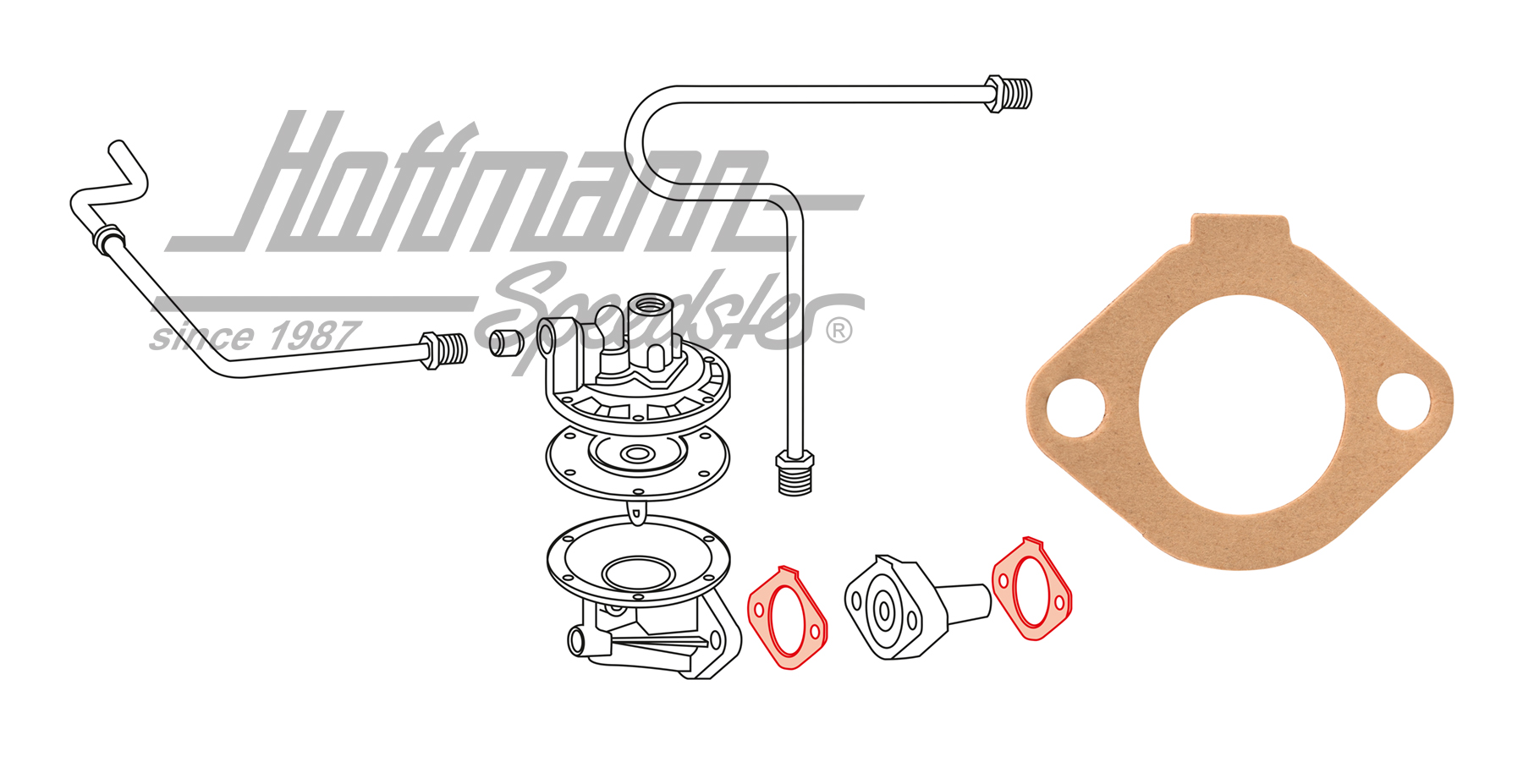 Gasket, fuel pump, 1.2, -12.62 | 111 127 311 | 020-0819