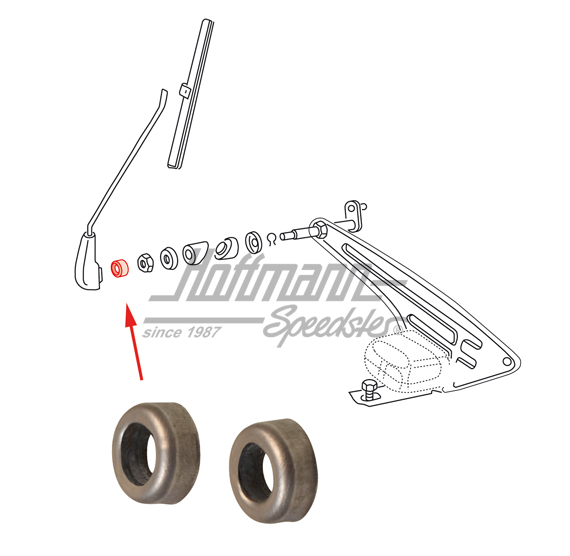 Wiper-shaft cover, -7.57 (metal) | 113 955 275 A | 020-5184-06