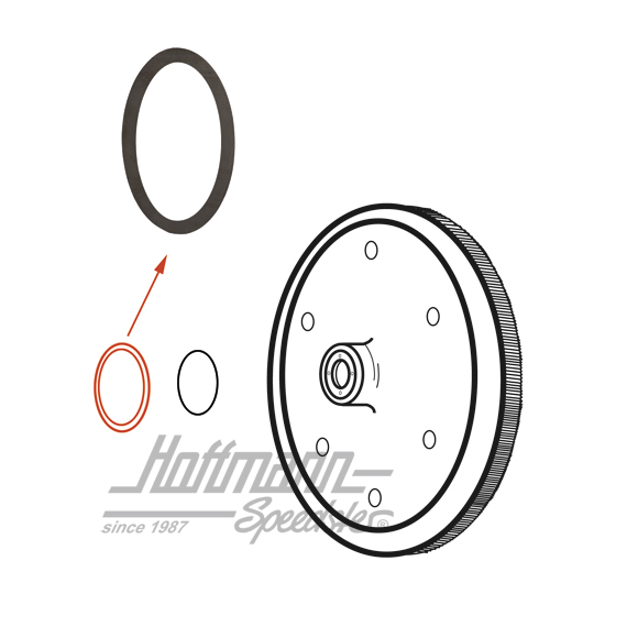 Flywheel shim, 0.32mm, -7.60                                                                        