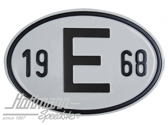 Nationality plate "E", alu, with year 1968 |  | 020-2403-68