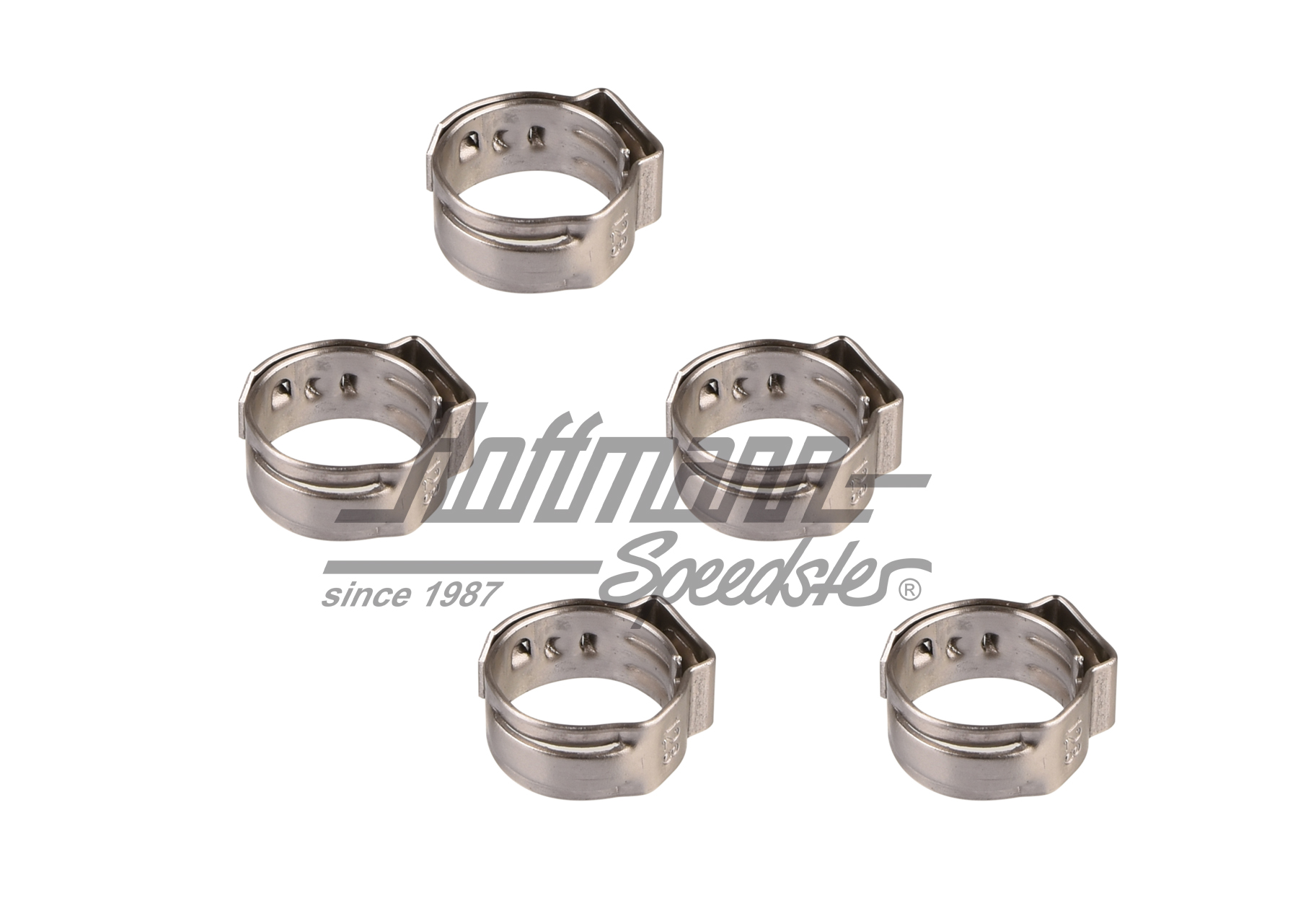 Single-ear clamps, adjustable, 10.3-12.8mm                                                          