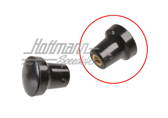 Knob, pop-out window latch, side window, black                                                      