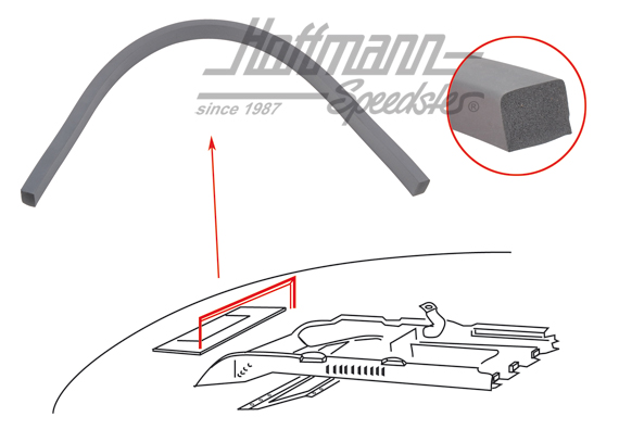 Seal, in air duct, 55-67, universal | 211-773A | 089-1412-20
