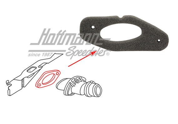 Seal, heater-pipe connection | 111 255 419 B | 020-0264