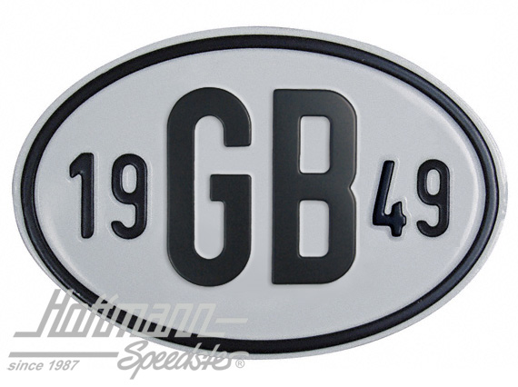 Nationality plate "GB", alu, with year 1949 |  | 020-2404-49