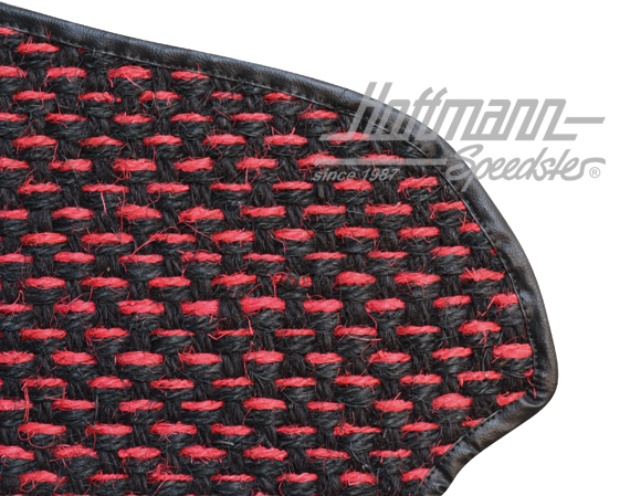 Floor mat, coco, .65-.67, red/black                                                                 