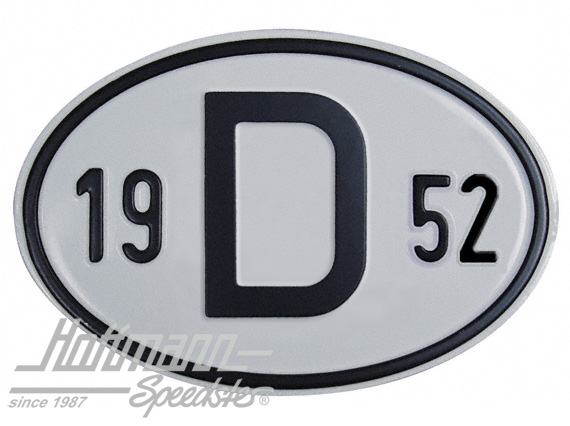 Nationality plate "D", alu, with year 1952 |  | 020-2396-52