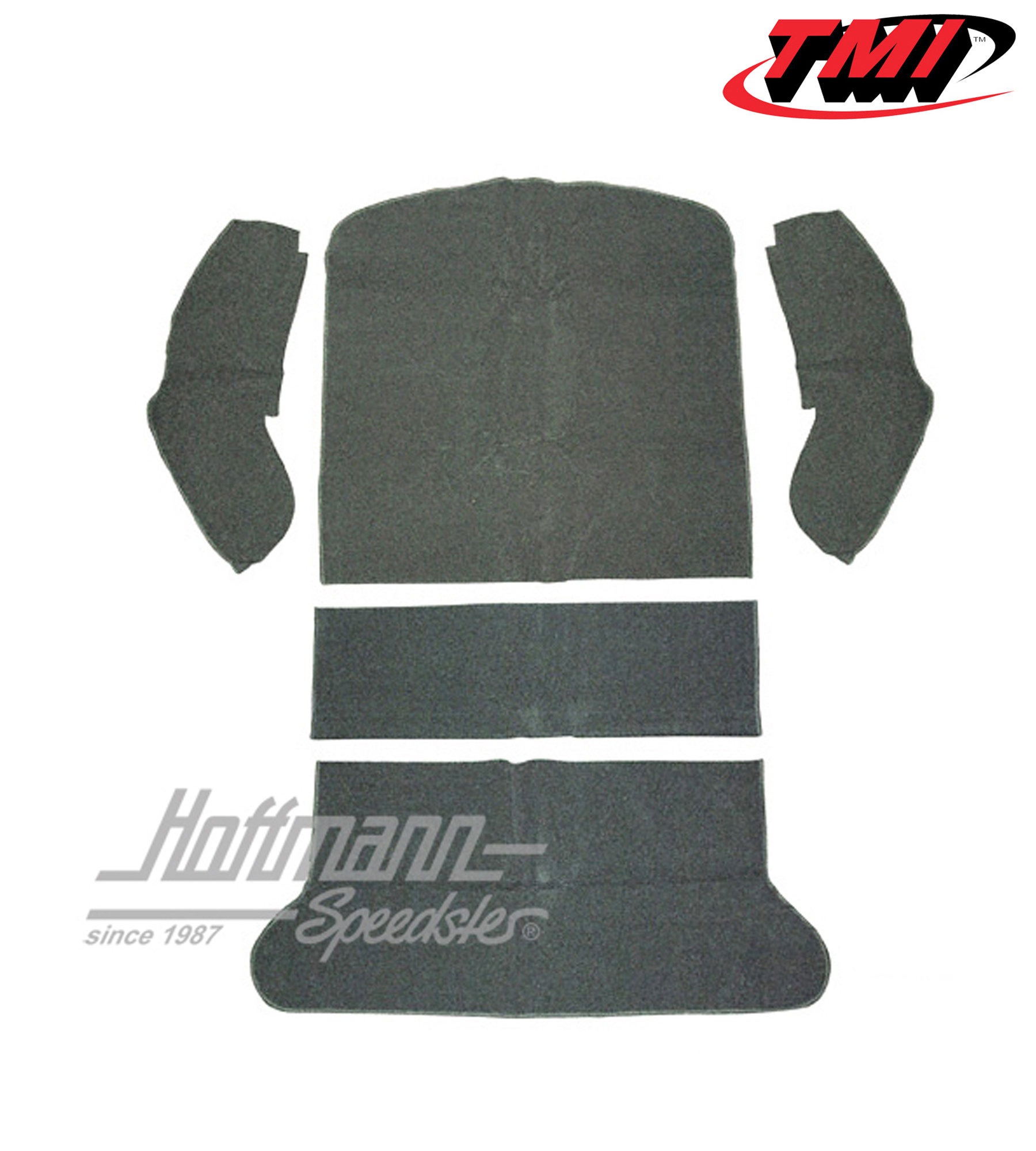 Rear well carpet kit, Sedan, grey, 8.64-7.72 | 34-R1102-407 | 020-5346