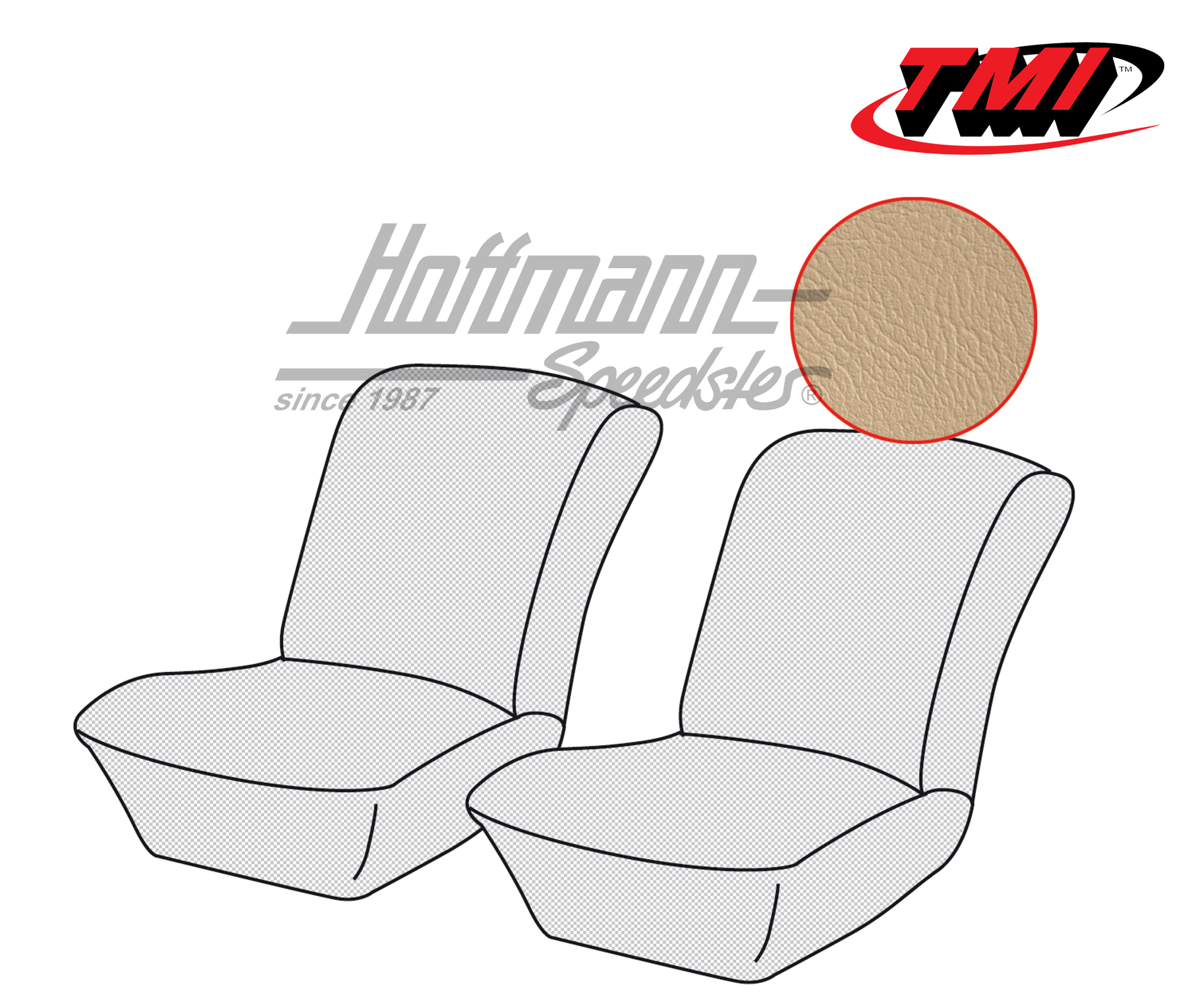 Seat upholstery, front, Type 181, beige (smooth) | 43-1403-14 | 080-5040-14