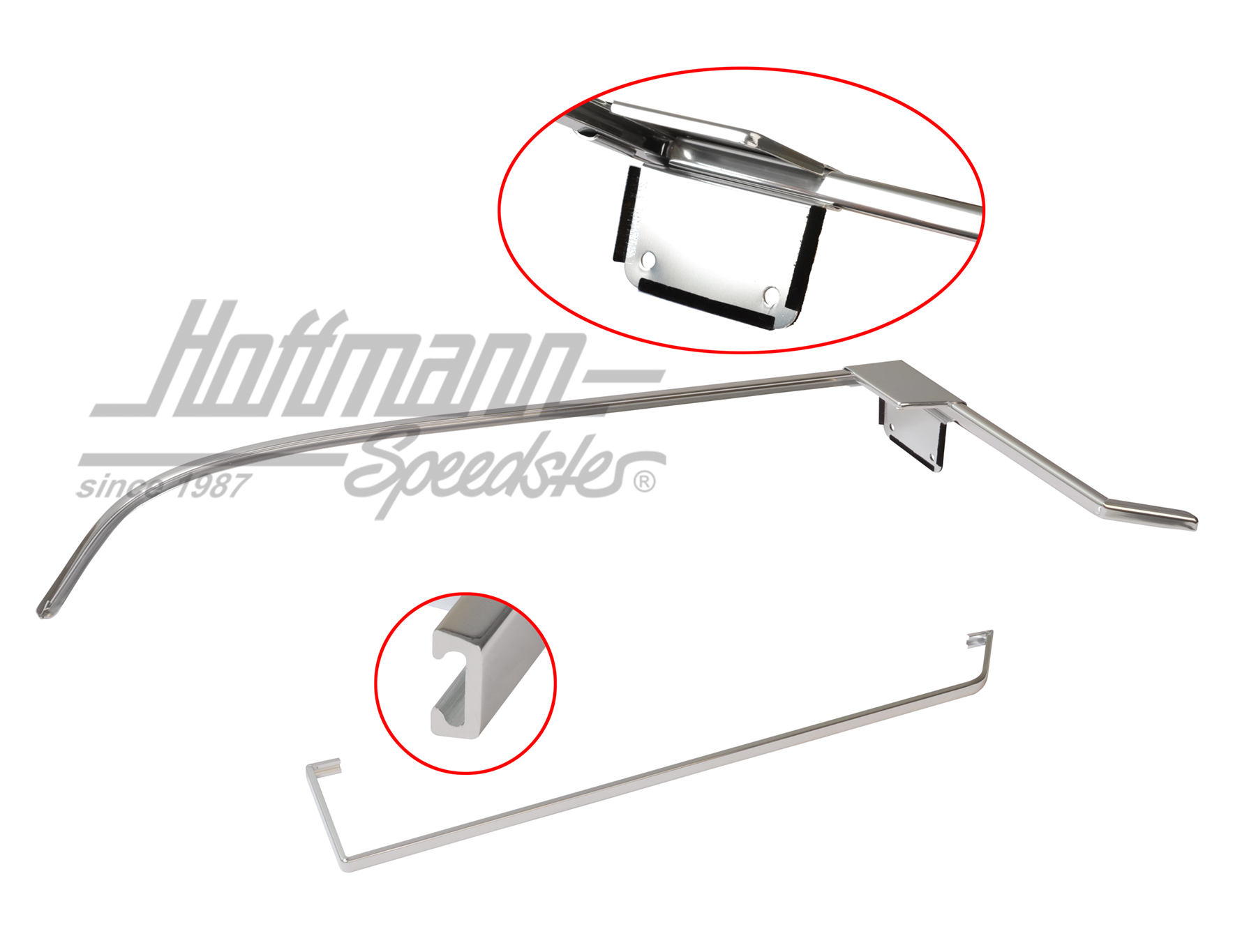 Moulding set, door pocket, 911, 69-73, left | 901 555 015 | 580-0350-01