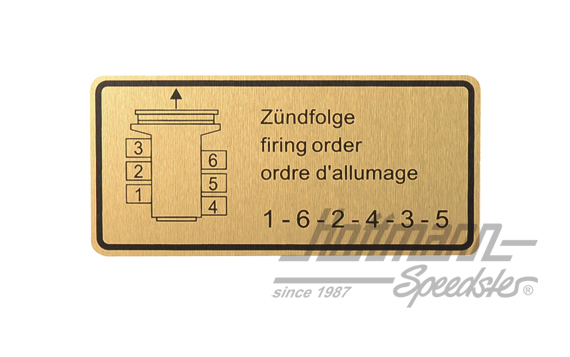 Sticker "Firing order", 911, 65-78 | 901 006 502 00 | 580-8036