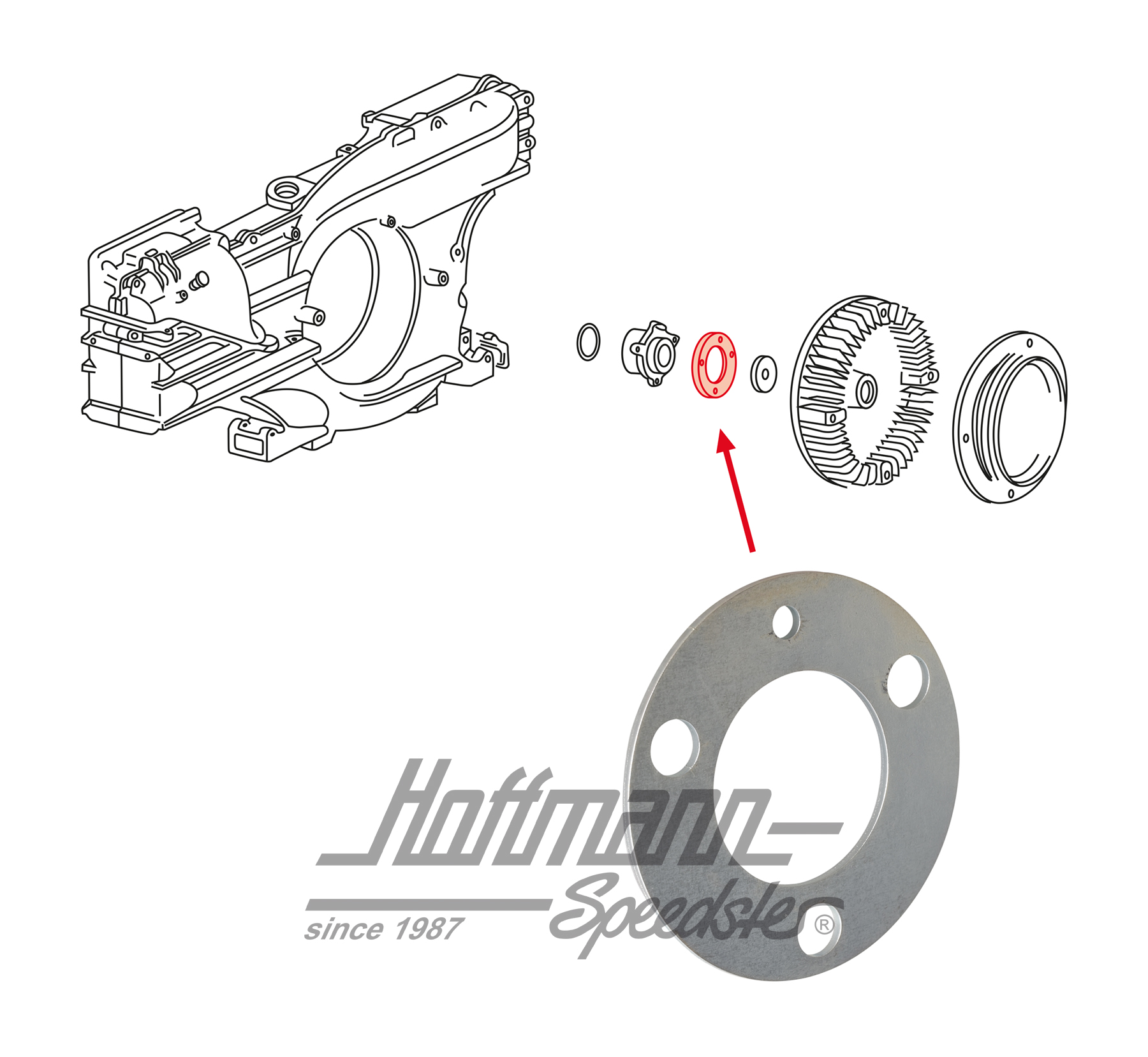 Spacer, fan wheel, Type 4, 1.7-2.0 | 021 119 121 | 092-0034-10