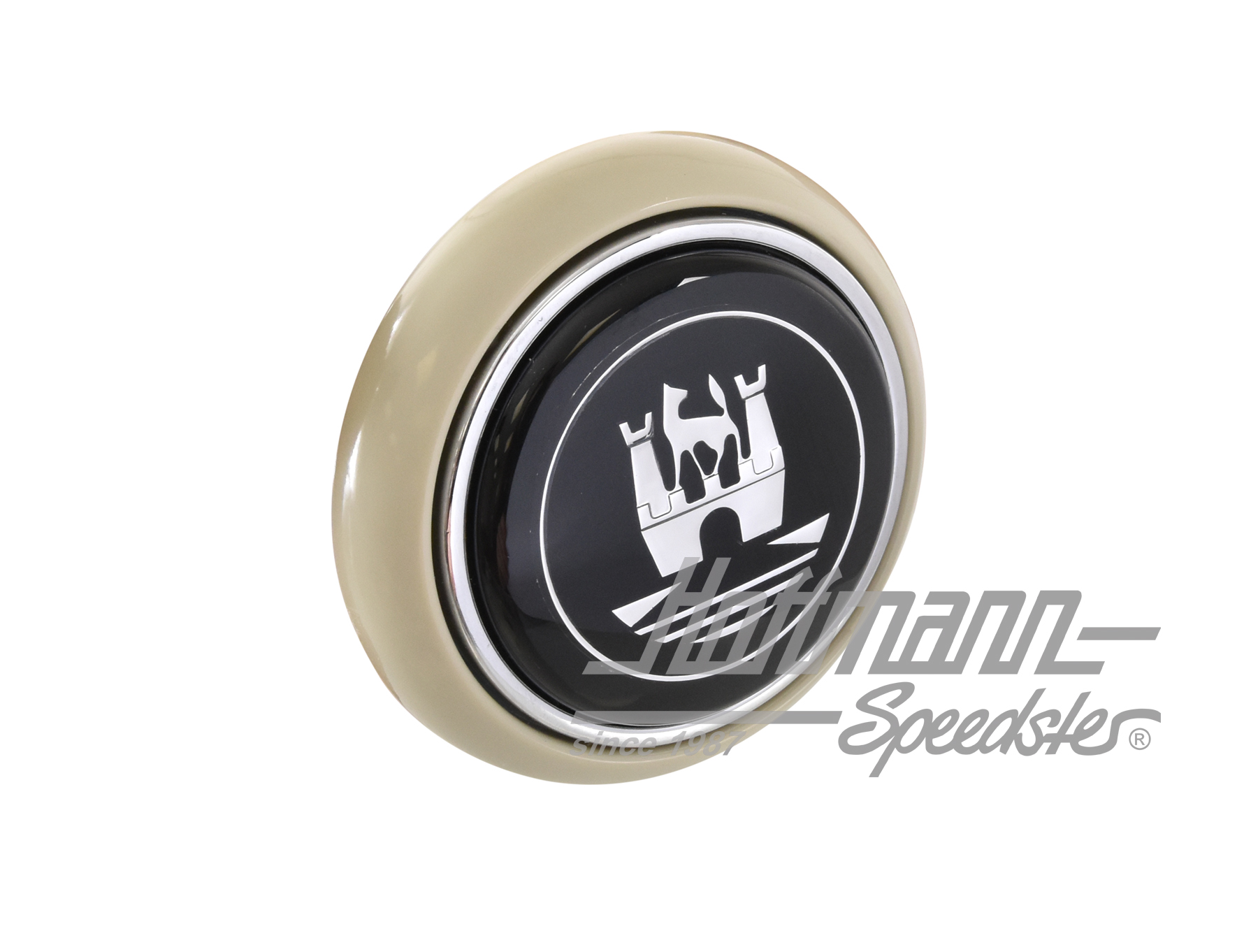 Horn button, grey/black/silver, 55-67 | 211 951 669  GR | 020-1882-23