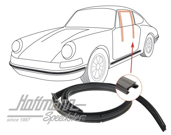 Guide profile, wind-up window, 911 Coupé | 911 542 905 00 | 515-0960-10