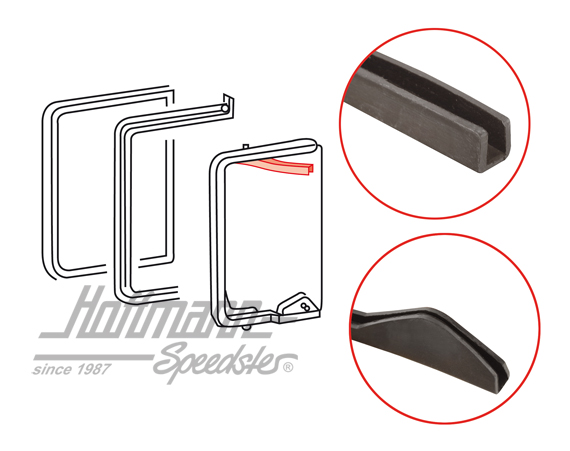 Seal, small side window/frame | 221 845 295 A Passform | 090-6166