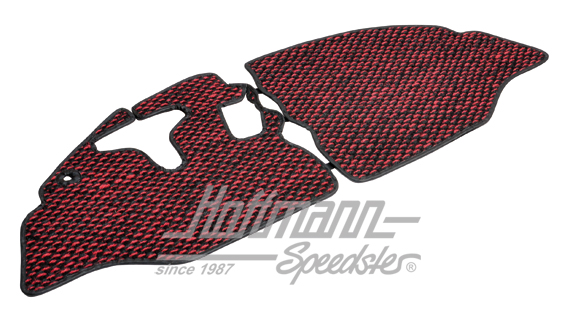 Floor mat, coco, .59-.65, red/black | ZVW 2BUS ARD | 098-0040-17