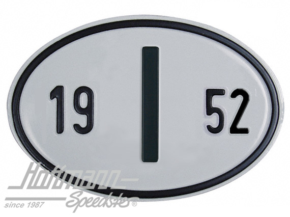 Nationality plate "I", alu, with year 1952 |  | 020-2402-52
