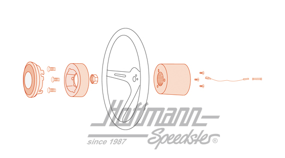 Steering-wheel hub (adapter), Empi, 55-67                                                           