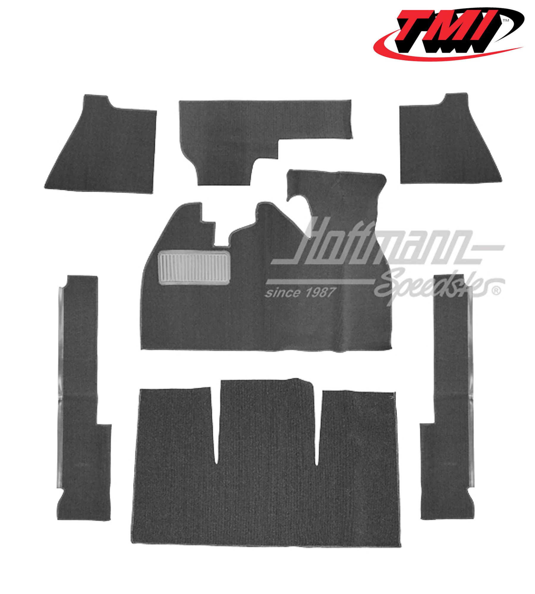 Carpet kit, Sedan, grey, 1302 | 34-F1212-407 | 020-5324