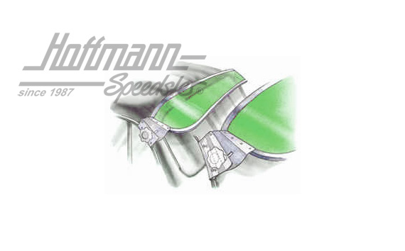 Sun visor, Bus T1, 10.52-7.67, green | Bus T1 52-67 grün | 089-6826
