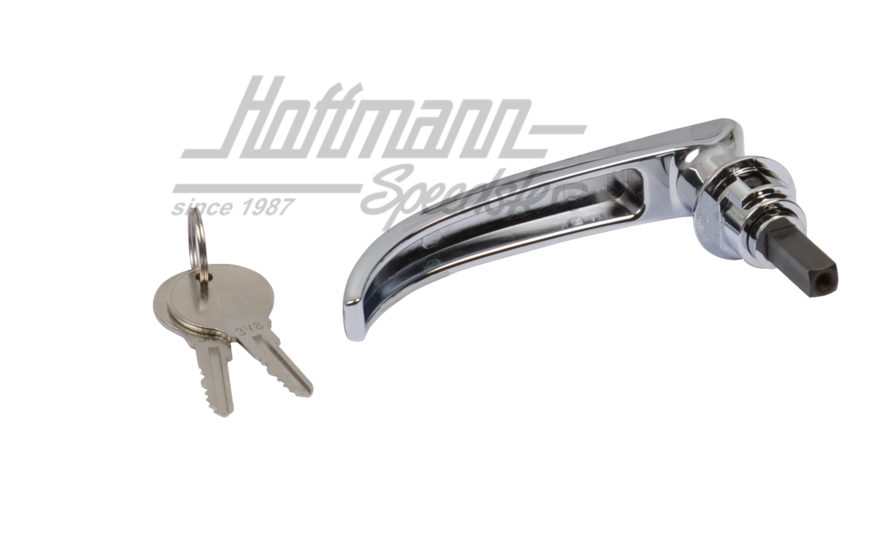 Handle, hinged door, outer, chromed, 58-67, short                                                   