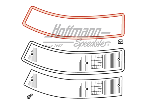 Seal, taillight, 911, 69-89, left                                                                   