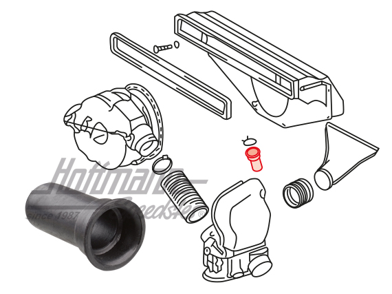 Drain hose, blower box, 911/912                                                                     