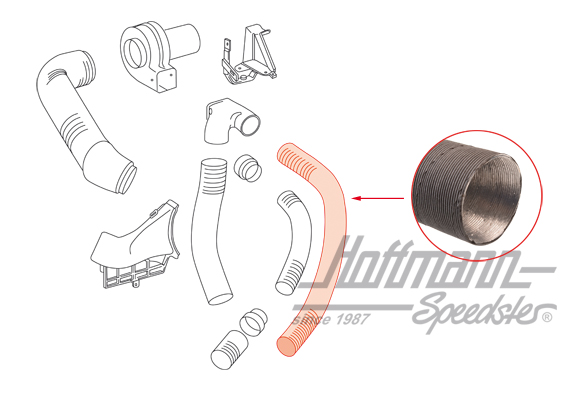 Heater hose, supplementary blower, left                                                             