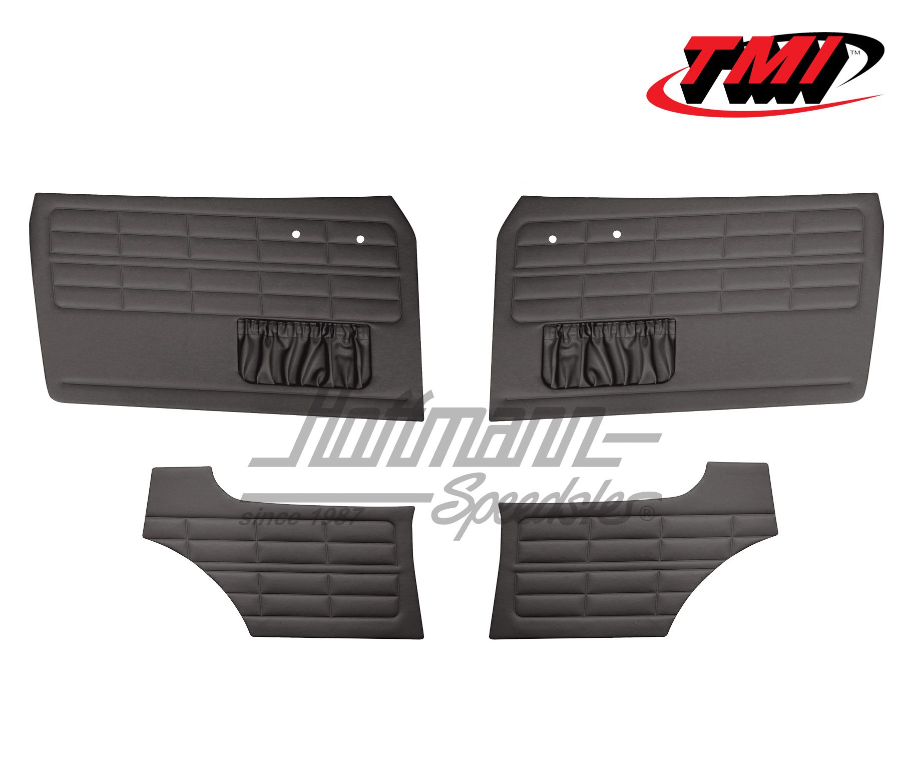 Door panels, Karmann Ghia Coupé, -7.63, black | 10-1524-11 | 066-0010-01