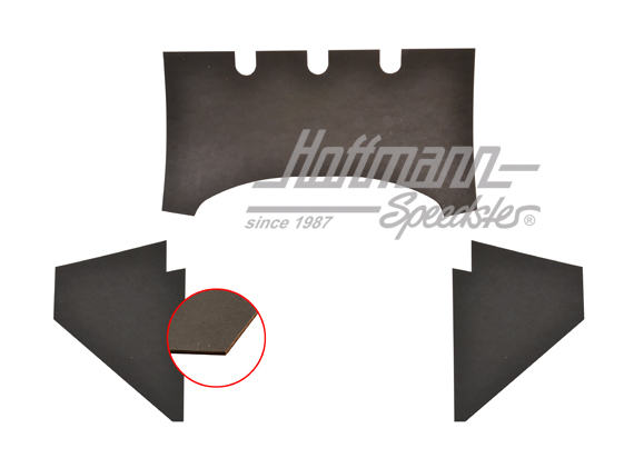 Engine-compartment insulation, 3-pieces, Germany, Convertible | 151 898 805 | 020-5390-03
