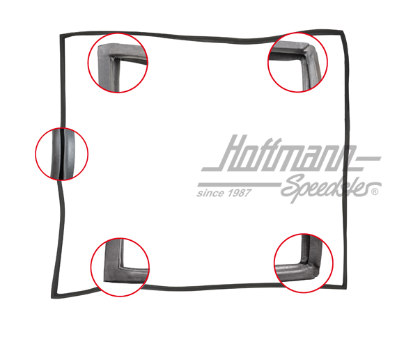 Sliding door seal, 8.67-, right, Top Quality                                                        