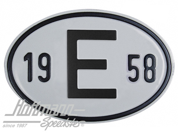 Nationality plate "E", alu, with year 1958 |  | 020-2403-58