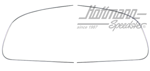 Ornamental frame, aluminium, front window, 8.57-7.64 | 113 853 305 D   +306 D | 020-5604