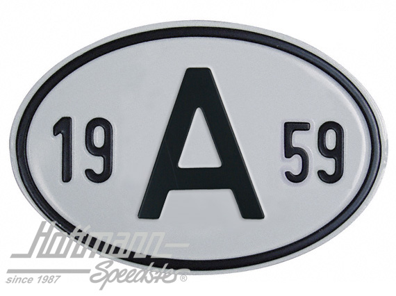 Nationality plate "A", alu, with year 1959 |  | 020-2398-59