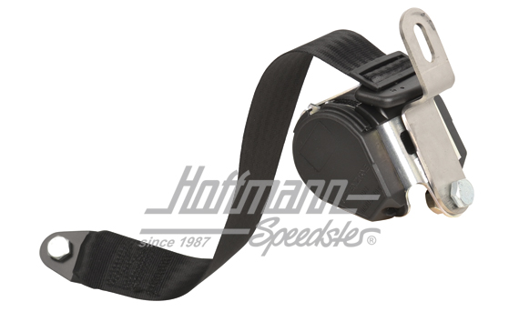 Retractor belt, rear, black, Sedan                                                                  
