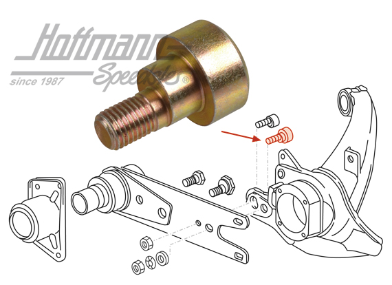 Eccentric screw, rear axle, 911, 74-89                                                              