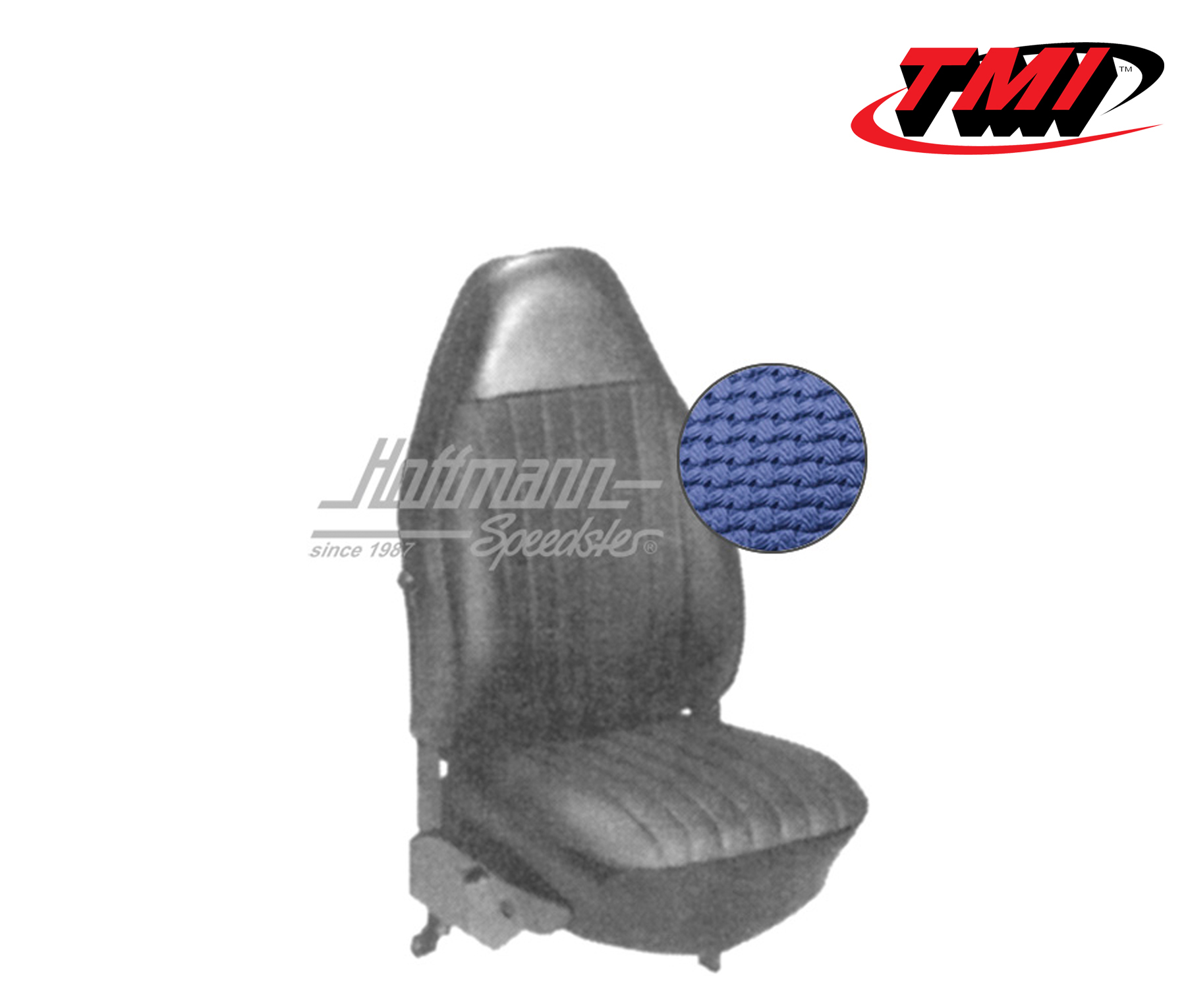 Seat upholstery, Sedan, 8.72-7.73, Basketweave, blue | 43-1127-08 | 055-5220