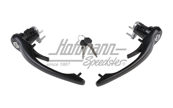 Door handles, keyed alike, 77-94, black                                                             