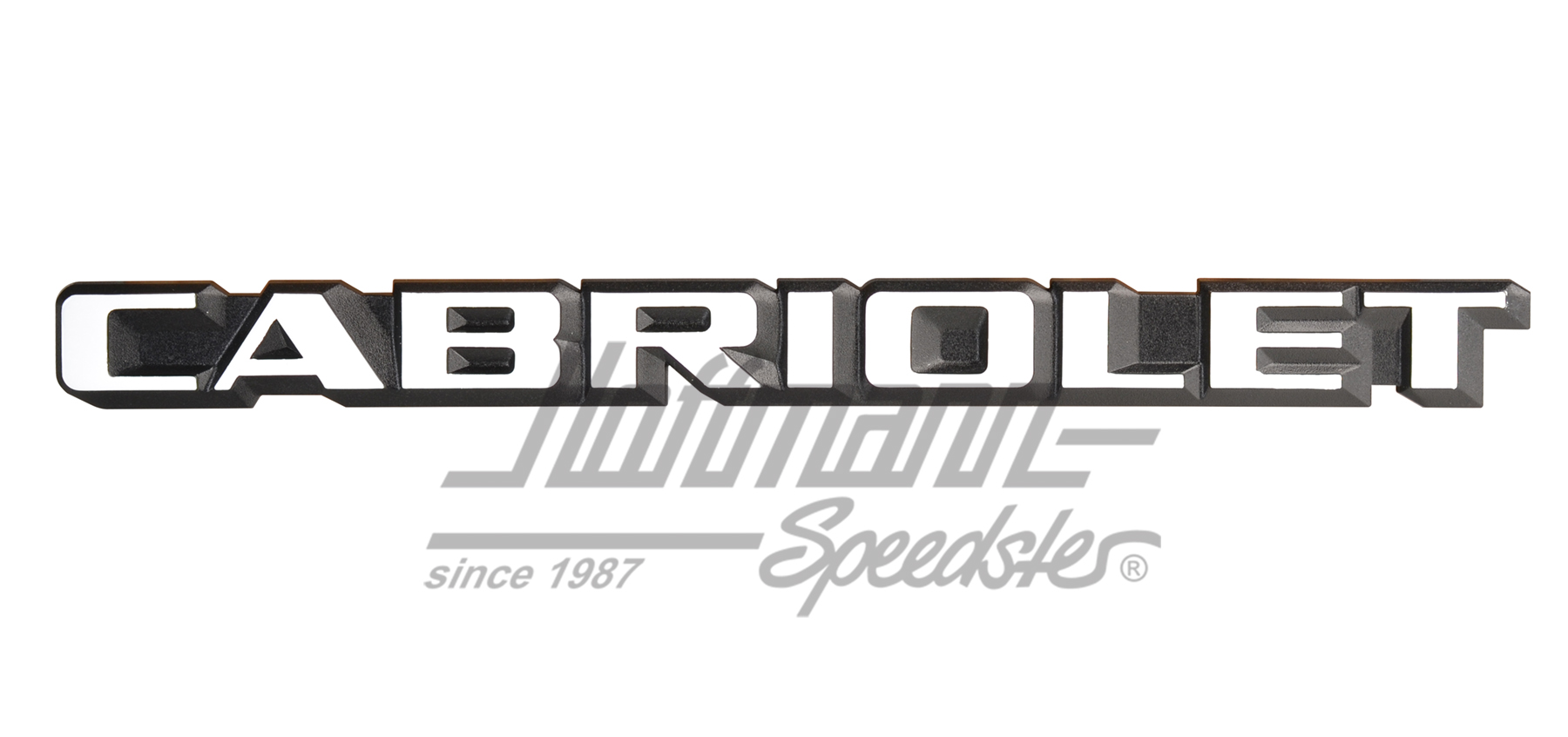 Emblem, Cabriolet, rear, white | 155 853 687 B QK6 | 180-6559-20