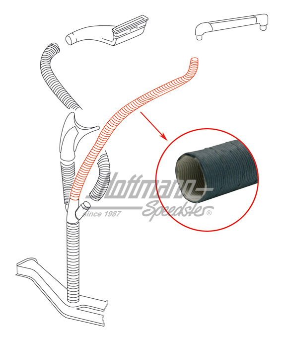 Heater hose, cardboard, ø 24.5mm                                                                    