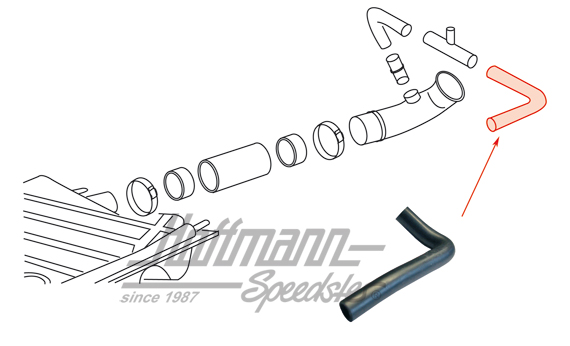 Venting hose, fuel tank to T-piece, 1303                                                            