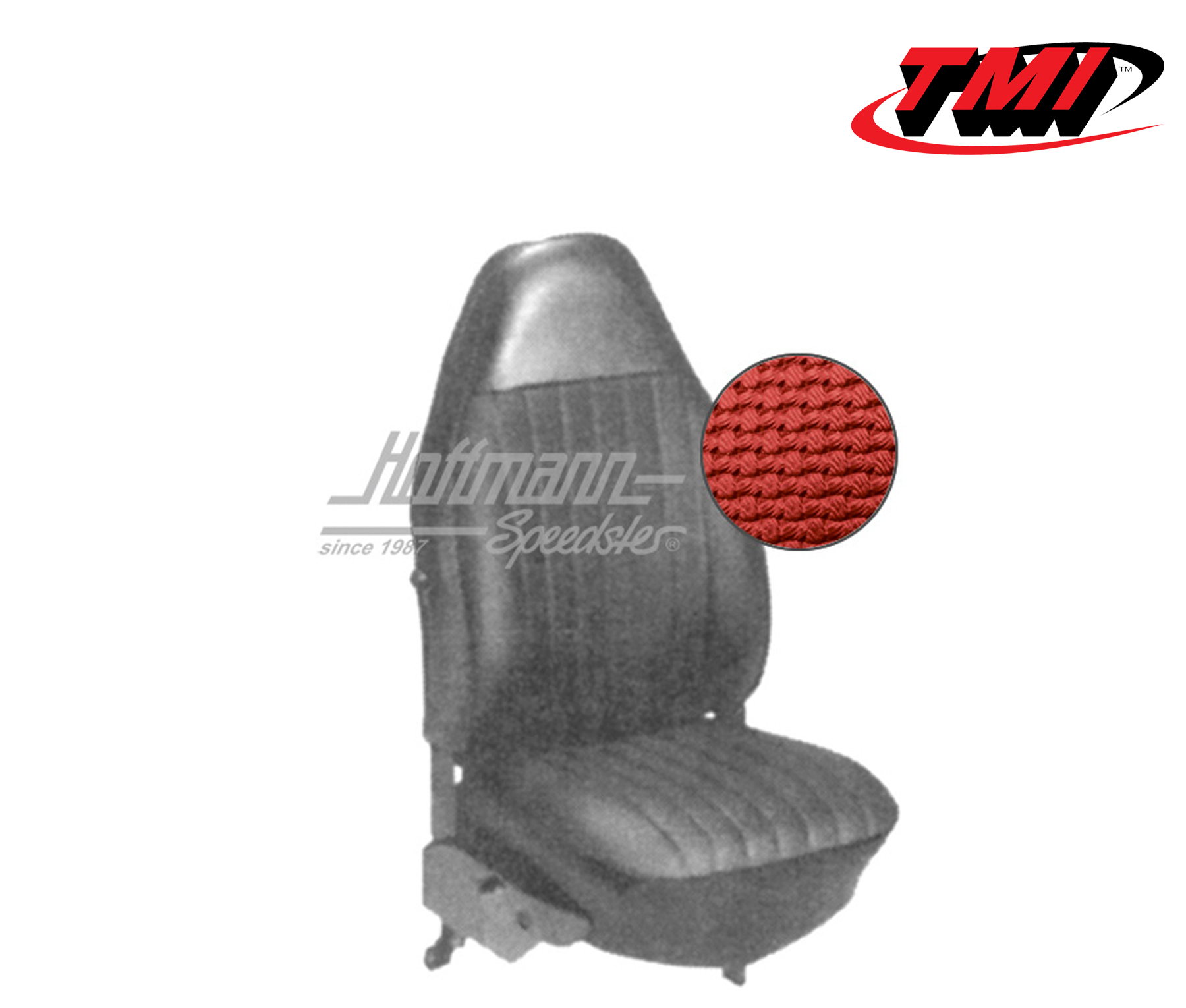 Seat upholstery, Conv., 8.72-7.73, Basketweave, red | 43-1326-07 | 055-6210