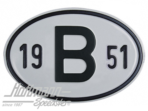 Nationality plate "B", alu, with year 1951 |  | 020-2397-51