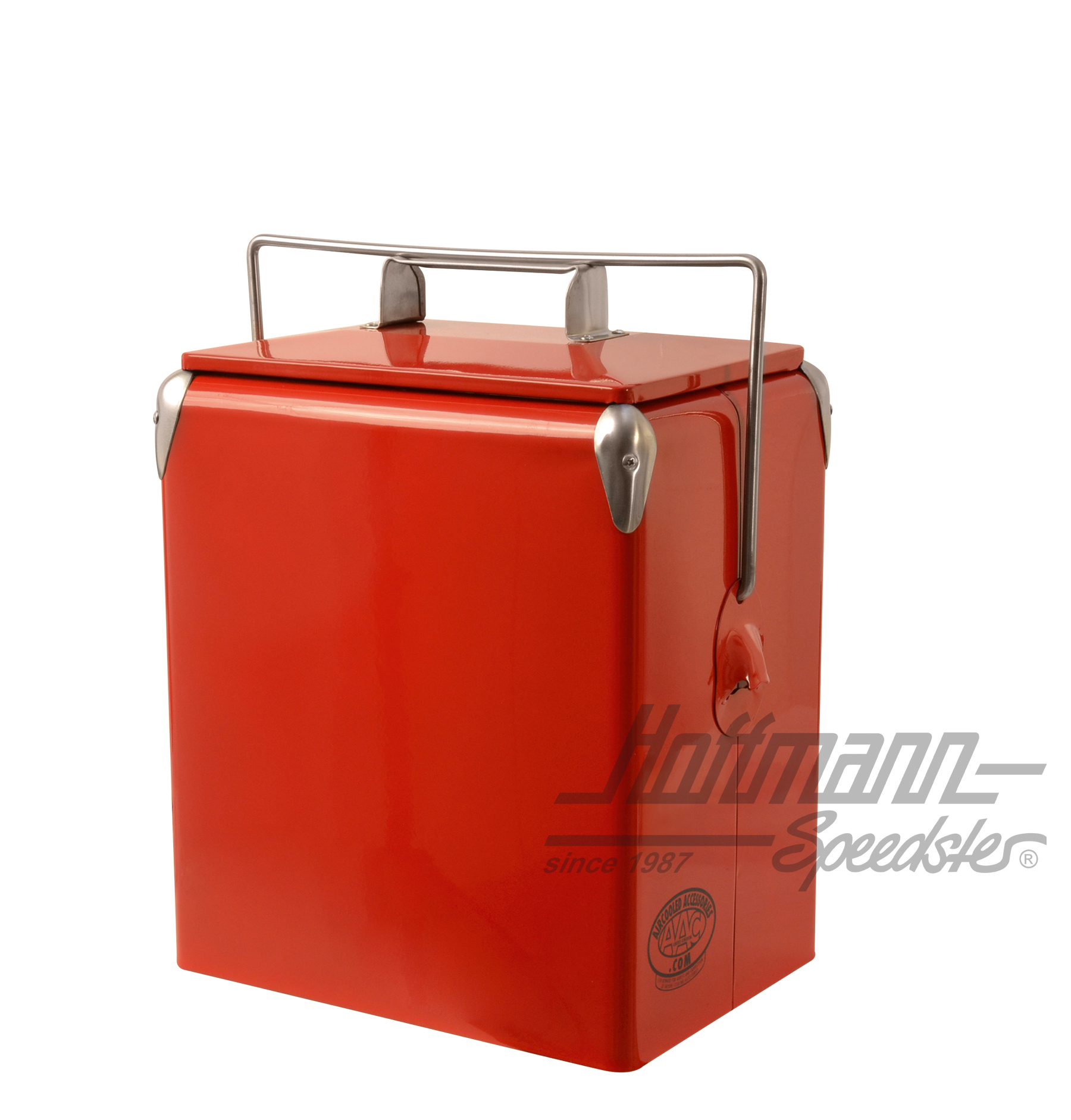 Cool box, Vintage Cooler, flat, red                                                                 