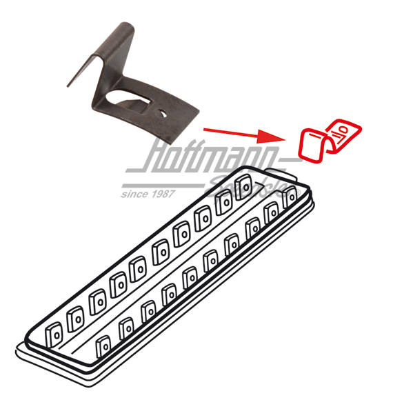 Clamp, fuse box, 60-79 | 111 937 591 F | 020-1247-30