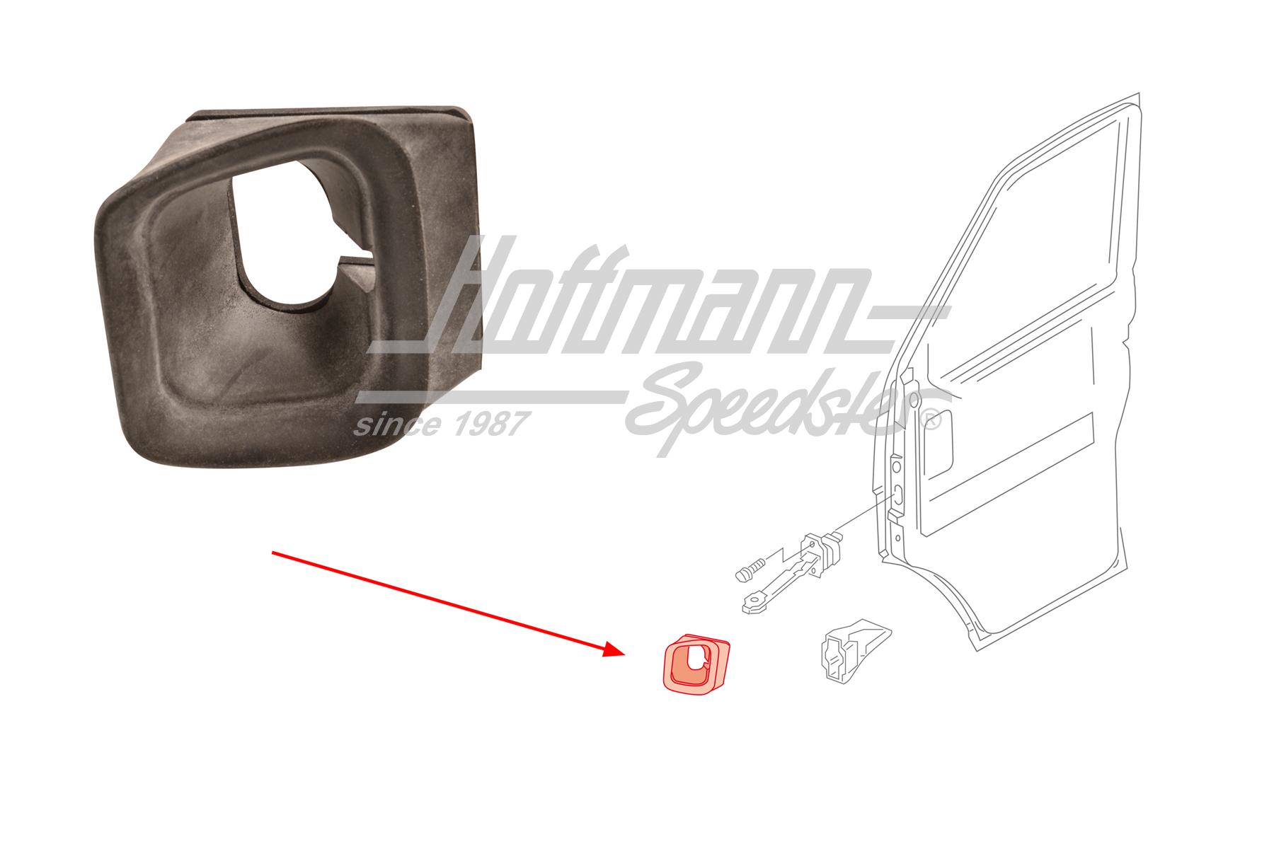 Seal, door stop, front, left/right | 701 837 341 | 408-3100