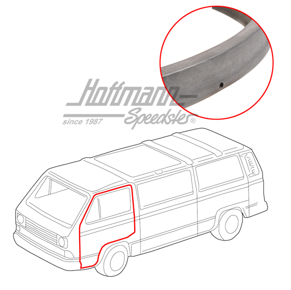 Door seal, Bus T3, front, left / right | 251 837 911 B | 350-2500
