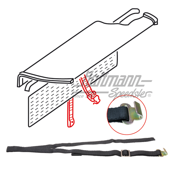 Tension belt, rear bench, 8.65- | 113 885 741 D | 055-5003-20